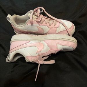 Nike Pink and White Sneakers 6y, 7.5w